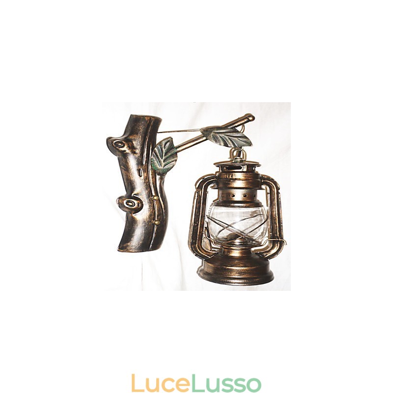 Dipinto rustico Lodge Caratteristica per applique da parete in stile Mini Uplight Applique da parete