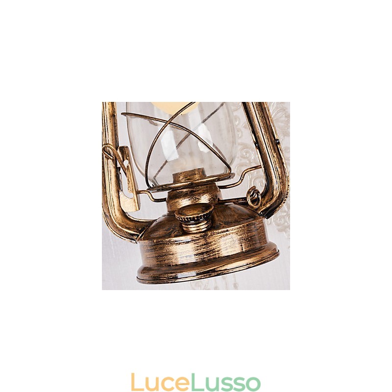 Dipinto rustico Lodge Caratteristica per applique da parete in stile Mini Uplight Applique da parete
