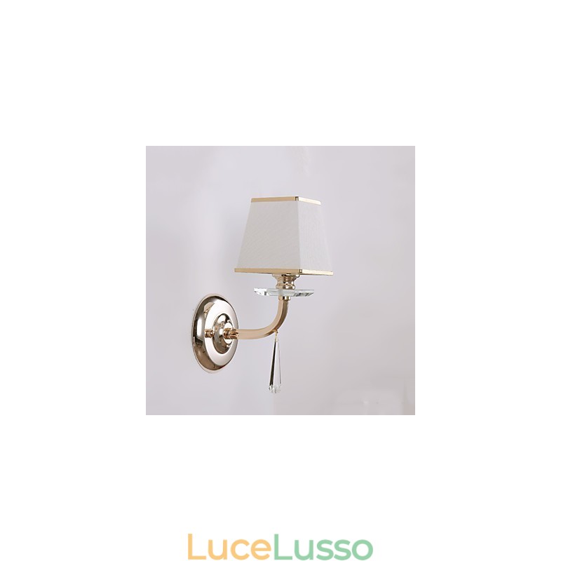 Applique da parete moderna e contemporanea con funzione elettroplaccata per luce ambientale in cristallo