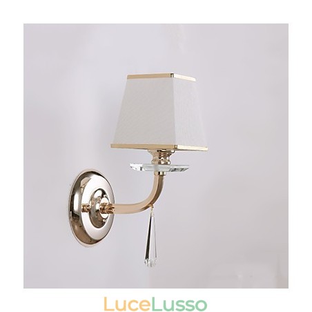 Applique da parete moderna e contemporanea con funzione elettroplaccata per luce ambientale in cristallo Applique da parete moderna e contemporanea con funzione elettroplaccata per luce ambientale in cristallo