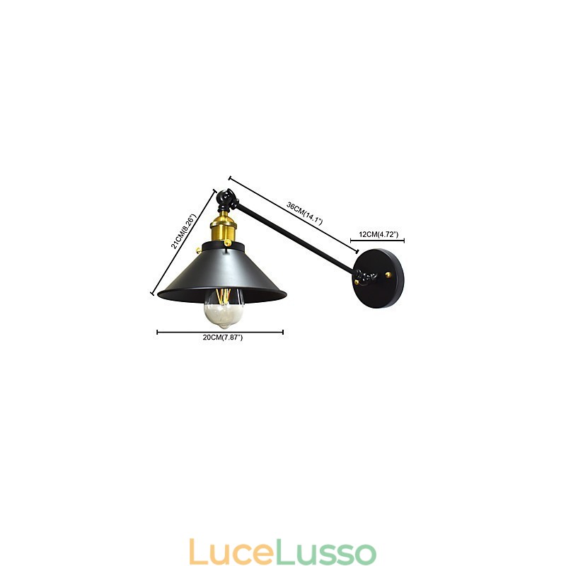 Lampada da parete Buzz Wall Iron Lampada da parete Dumb Black Lightsaber su parete