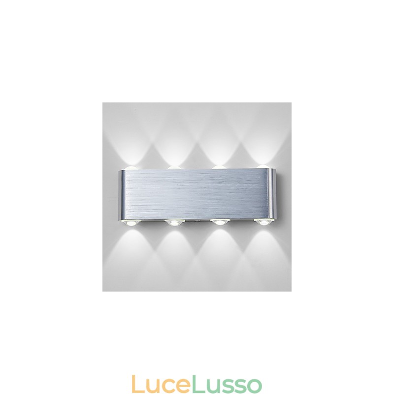Lampada da parete moderna in alluminio leggero a filo integrata