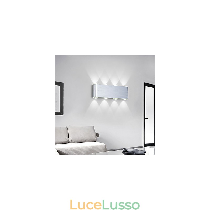 Lampada da parete moderna in alluminio leggero a filo integrata