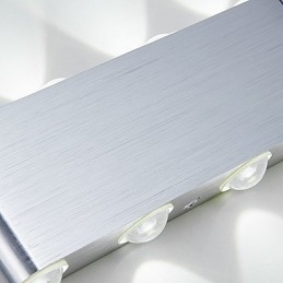 Lampada da parete moderna in alluminio leggero a filo integrata