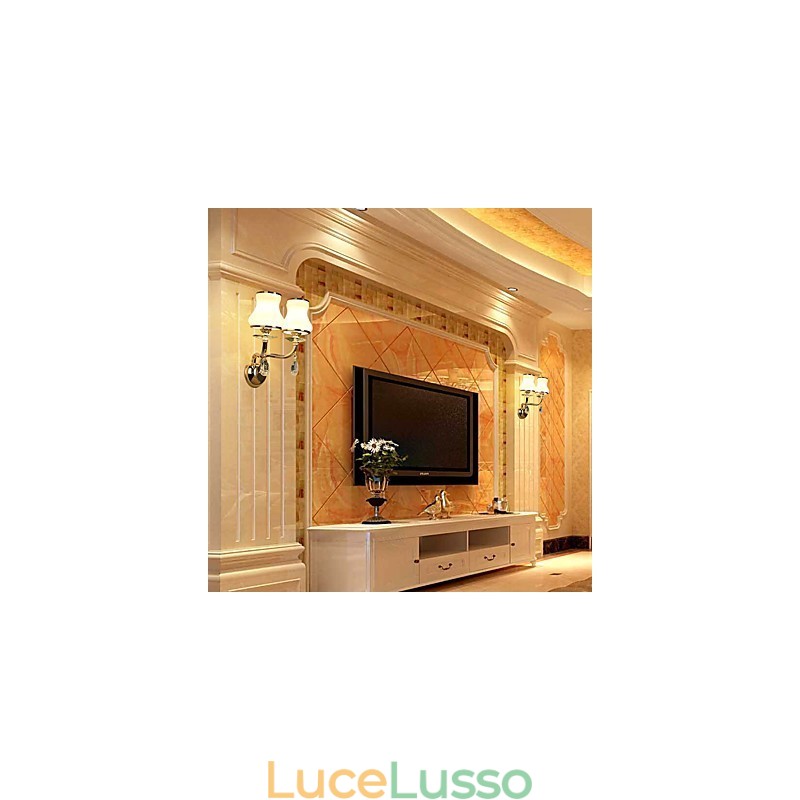 Applique da parete moderne e contemporanee con funzione elettrolitica per luce ambientale in cristallo