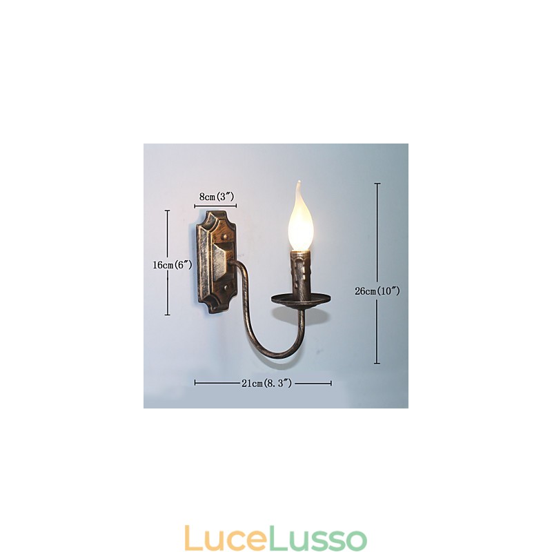 Lampada da parete antica a forma di candela Lampada da parete semplice per corridoio e balcone