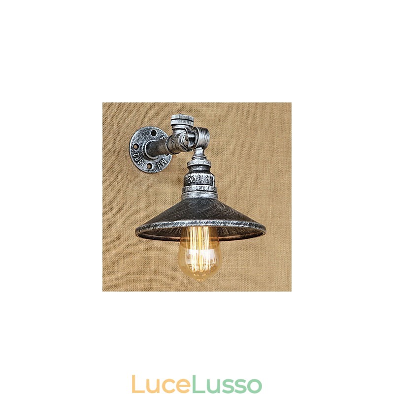 Rustic Lodge Country Retro Painting Caratteristica per applique da parete in stile mini con luce ambientale