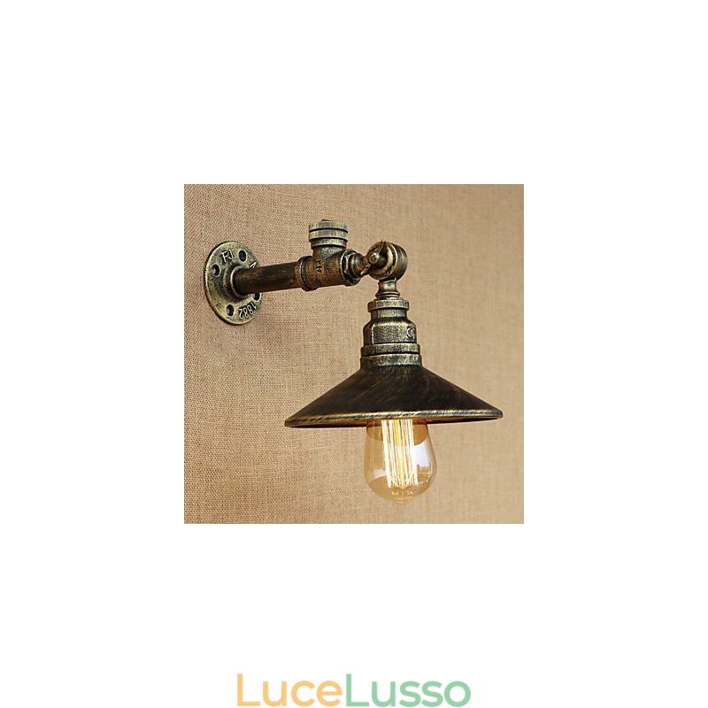Rustic Lodge Country Retro Painting Caratteristica per applique da parete in stile mini con luce ambientale
