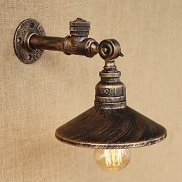 Rustic Lodge Country Retro Painting Caratteristica per applique da parete in stile mini con luce ambientale