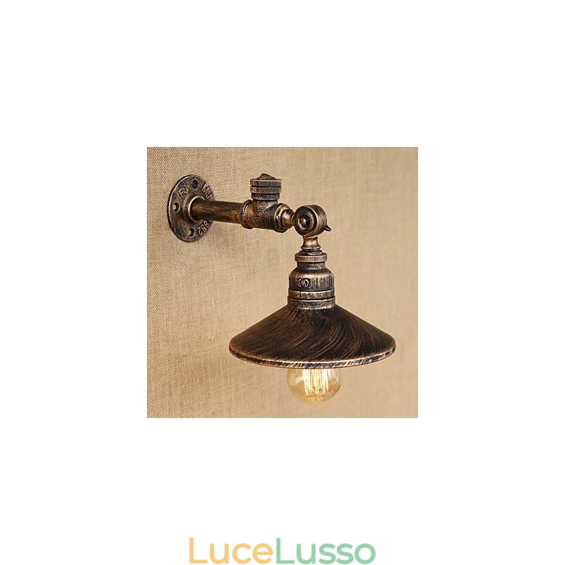 Rustic Lodge Country Retro Painting Caratteristica per applique da parete in stile mini con luce ambientale