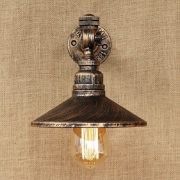 Rustic Lodge Country Retro Painting Caratteristica per applique da parete in stile mini con luce ambientale