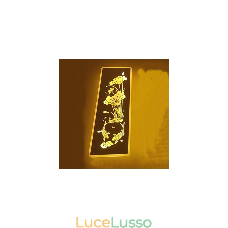 Pittura moderna contemporanea integrata, caratteristica moderna contemporanea per applique da parete con luce ambientale
