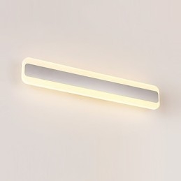Lampada da parete per illuminazione da bagno moderna e contemporanea cromata integrata per luce ambientale