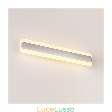Lampada da parete per illuminazione da bagno moderna e contemporanea cromata integrata per luce ambientale Lampada da parete per illuminazione da bagno moderna e contemporanea cromata integrata per luce ambientale