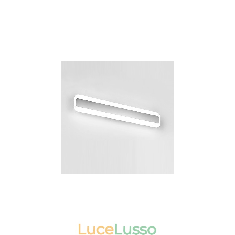 Lampada da parete per illuminazione da bagno moderna e contemporanea cromata integrata per luce ambientale