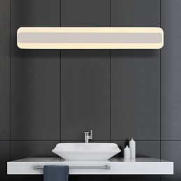 Lampada da parete per illuminazione da bagno moderna e contemporanea cromata integrata per luce ambientale