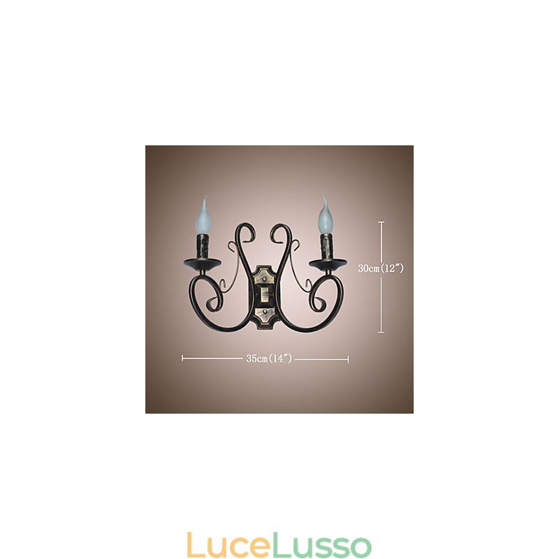 Nuova lampada da parete retrò in stile americano per soffitta retrò, lampada da camera da letto, lampada da parete, lampada a candela