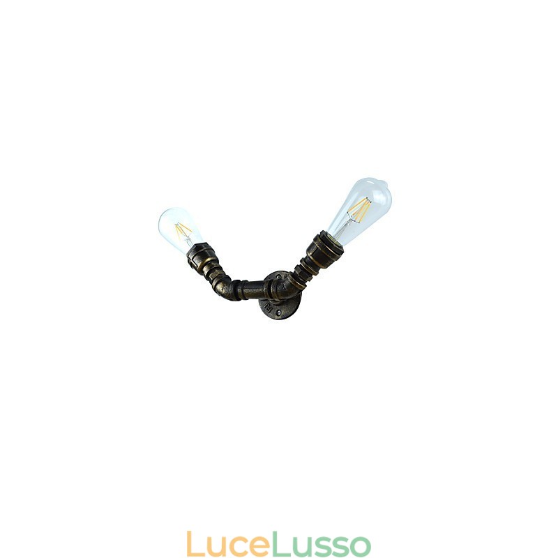 Applique da parete rustica in ottone antico tradizionale classico per luce ambientale