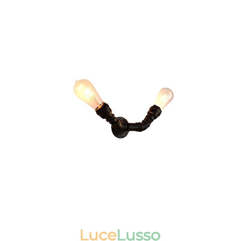 Applique da parete rustica in ottone antico tradizionale classico per luce ambientale