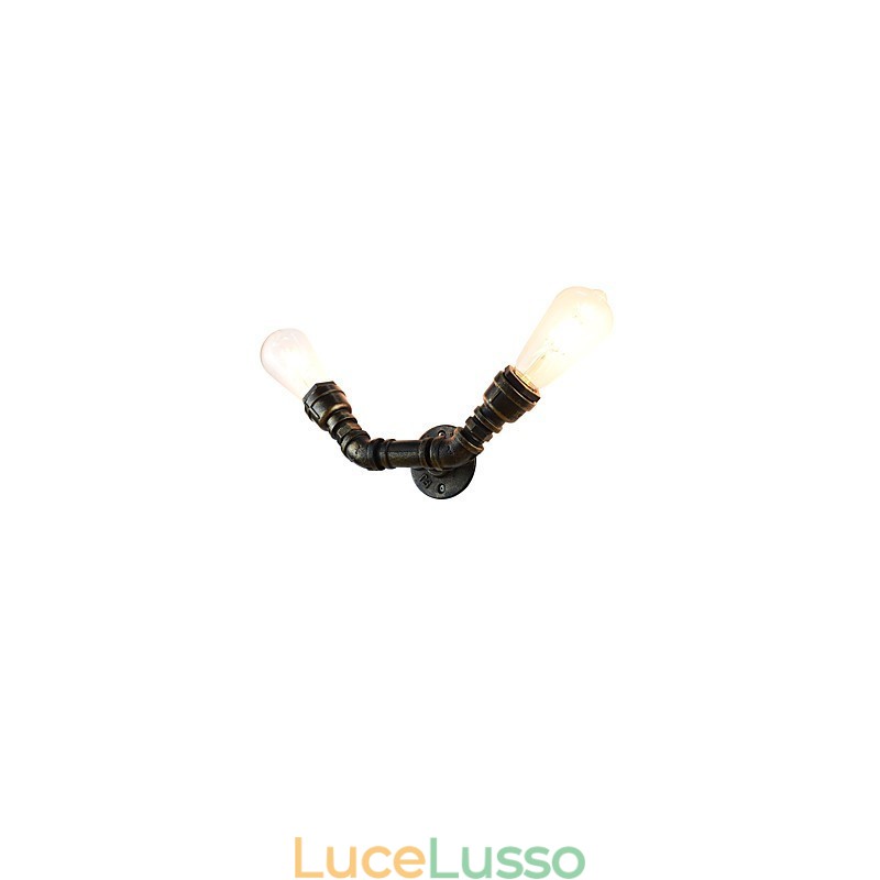 Applique da parete rustica in ottone antico tradizionale classico per luce ambientale