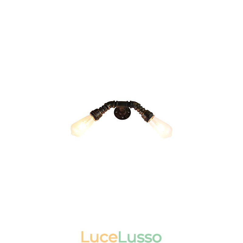 Applique da parete rustica in ottone antico tradizionale classico per luce ambientale