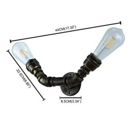 Applique da parete rustica in ottone antico tradizionale classico per luce ambientale