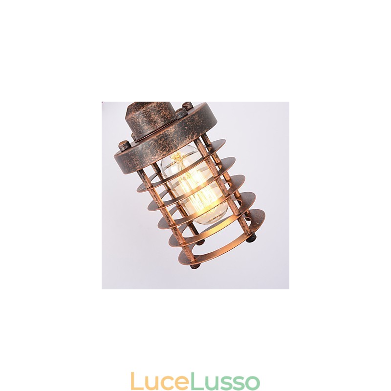 Lampada da parete in ferro retrò industriale Lampada da parete con puleggia di sollevamento di personalità creativa