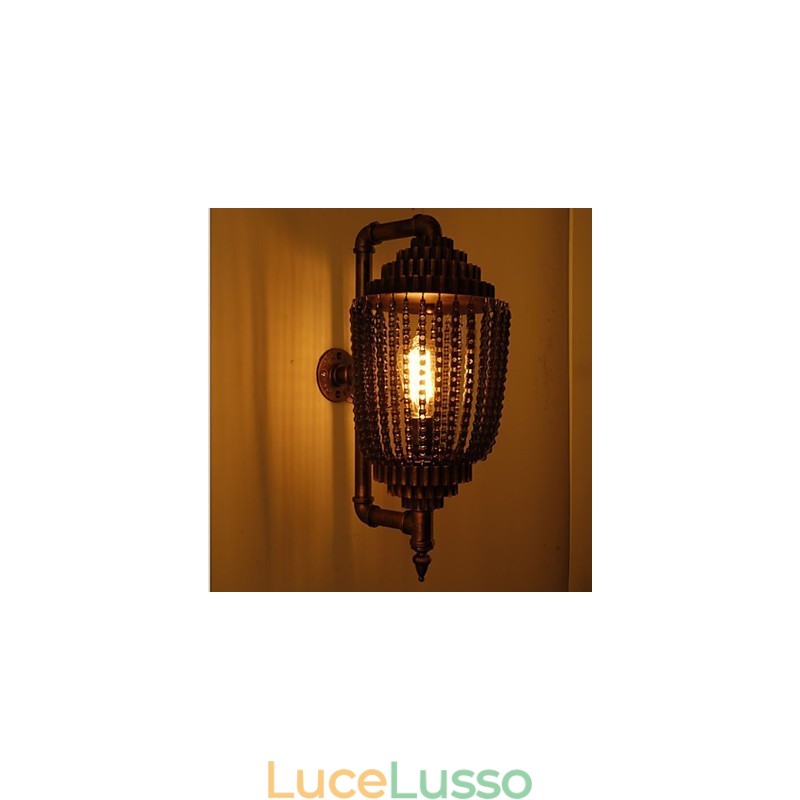 Lampada da negozio di ingranaggi in ferro vintage industriale eolica