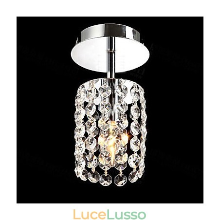 Mini lampada da soffitto in cristallo