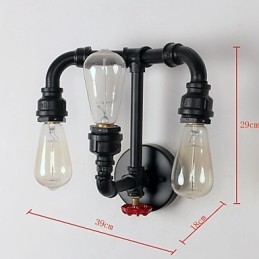 Rustic Lodge Moderno Contemporaneo Country Retro Pittura Caratteristica per Mini Stile Uplight Applique da Parete