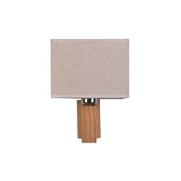 Lampada da parete semplice, lampada da comodino con paralume in tessuto e legno massello per camera da letto, comò, soggiorno, cameretta per bambini