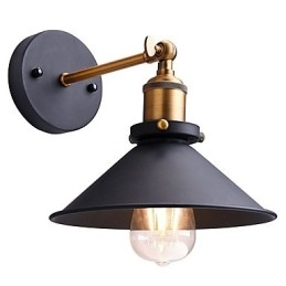 2 pezzi Applique da parete in metallo Lampada da parete industriale Vintage Edison Simplicity Lampada per illuminazione da bar e club