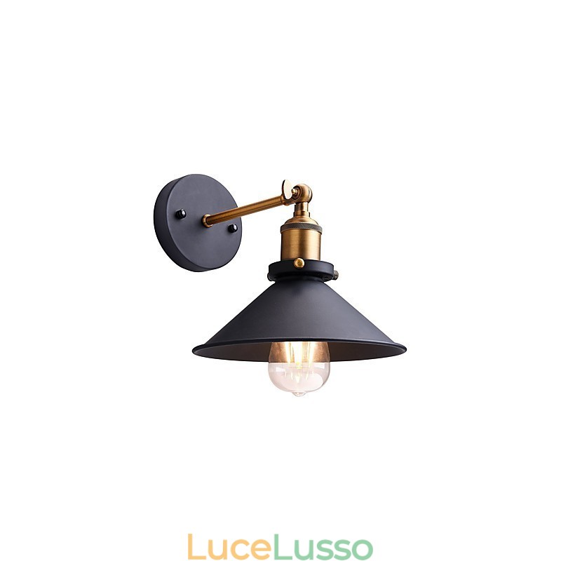 2 pezzi Applique da parete in metallo Lampada da parete industriale Vintage Edison Simplicity Lampada per illuminazione da bar e club