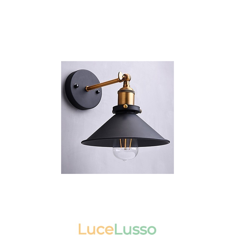 2 pezzi Applique da parete in metallo Lampada da parete industriale Vintage Edison Simplicity Lampada per illuminazione da bar e club