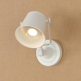 Lampada da parete in acciaio verniciato, decorazione da caffè americano nero stupido, lampada da parete retrò, lampada a spada laser sulla parete