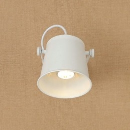 Lampada da parete in acciaio verniciato, decorazione da caffè americano nero stupido, lampada da parete retrò, lampada a spada laser sulla parete