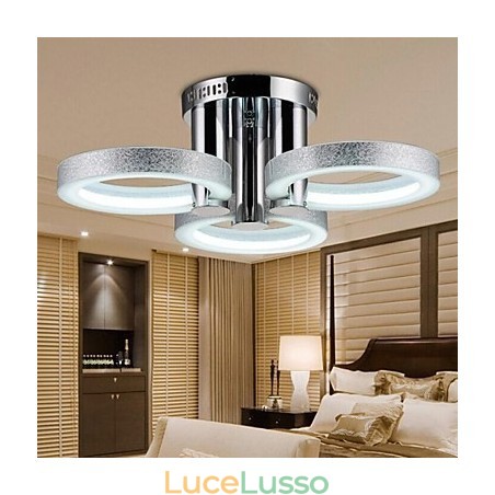 Lampadario moderno argento 3 luci Lampadario moderno argento 3 luci