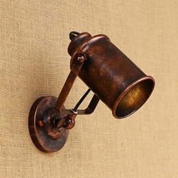 Lampada da parete in acciaio verniciato, decorazione da caffè americano nero stupido, lampada da parete retrò, lampada a spada laser sulla parete