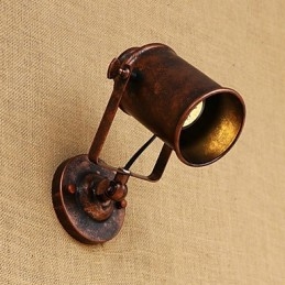 Lampada da parete in acciaio verniciato, decorazione da caffè americano nero stupido, lampada da parete retrò, lampada a spada laser sulla parete