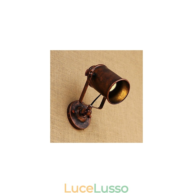 Lampada da parete in acciaio verniciato, decorazione da caffè americano nero stupido, lampada da parete retrò, lampada a spada laser sulla parete