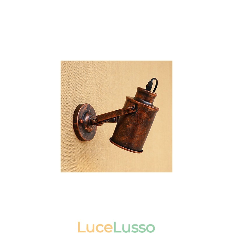 Lampada da parete in acciaio verniciato, decorazione da caffè americano nero stupido, lampada da parete retrò, lampada a spada laser sulla parete