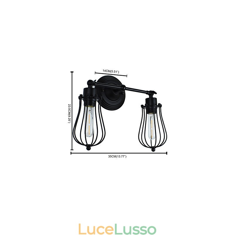 Dipinto rustico Lodge Caratteristica per luci da parete con luce ambientale Lampada da parete
