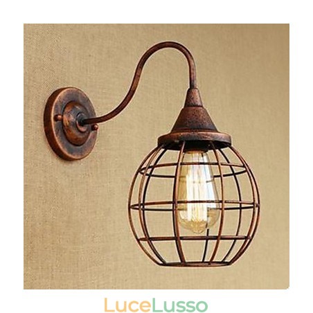 Lampada da parete americana da studio color ruggine retrò in ferro Art lSoggiorno comodino Lampada da parete americana da studio color ruggine retrò in ferro Art lSoggiorno comodino