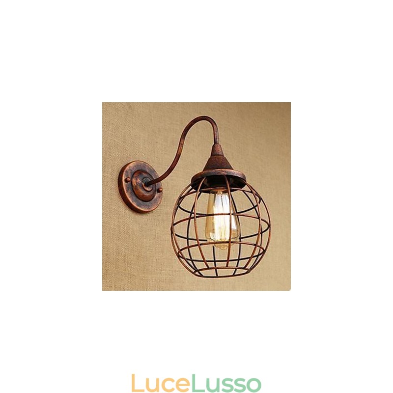 Lampada da parete americana da studio color ruggine retrò in ferro Art lSoggiorno comodino