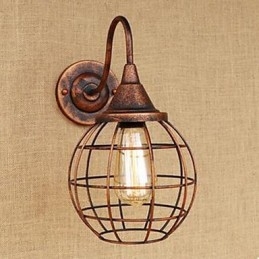 Lampada da parete americana da studio color ruggine retrò in ferro Art lSoggiorno comodino