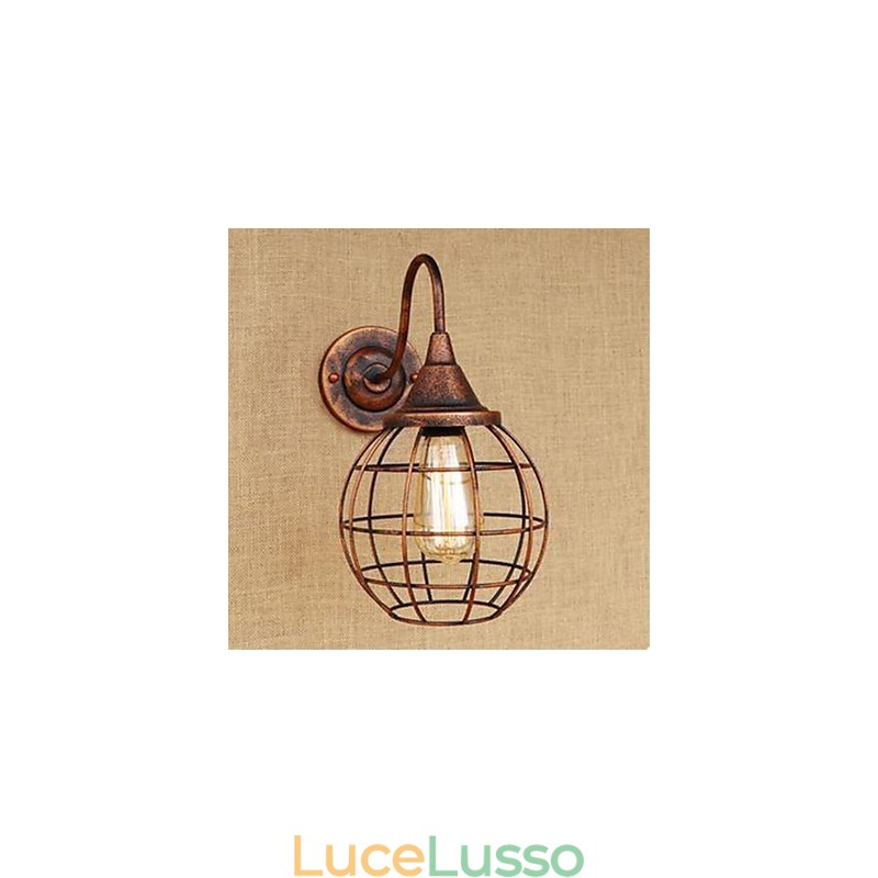 Lampada da parete americana da studio color ruggine retrò in ferro Art lSoggiorno comodino