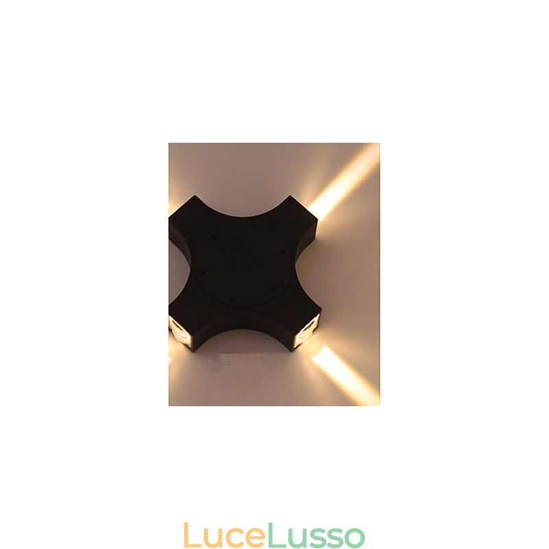 Applique da parete con luce ambientale semplice e integrata, caratteristica del paese per la protezione degli occhi, lampada da parete per esterni impermeabile da cortile con stella a croce