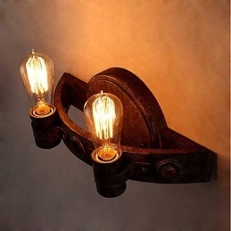 Lampada da parete in metallo creativa in stile loft, vintage, industriale, per la sala da caffè, bar, foyer, illuminazione da parete decorativa