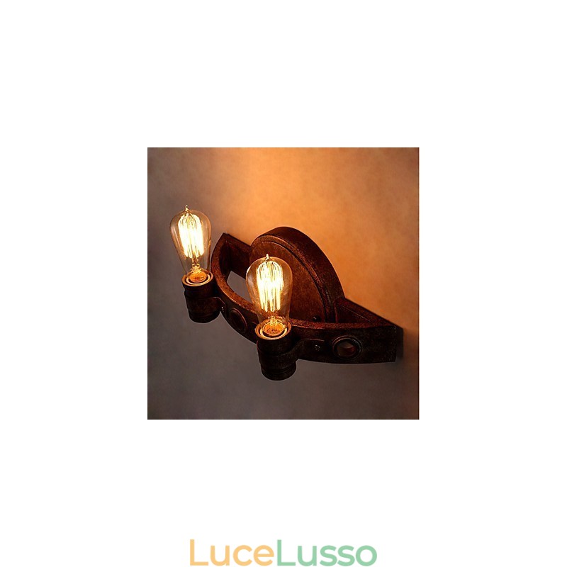Lampada da parete in metallo creativa in stile loft, vintage, industriale, per la sala da caffè, bar, foyer, illuminazione da parete decorativa