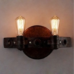 Lampada da parete in metallo creativa in stile loft, vintage, industriale, per la sala da caffè, bar, foyer, illuminazione da parete decorativa